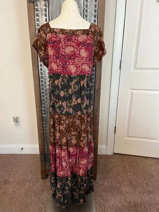 NWT Natural Life Berkley Maxi Dress in Mauve India Vines - M - Picture 9 of 14